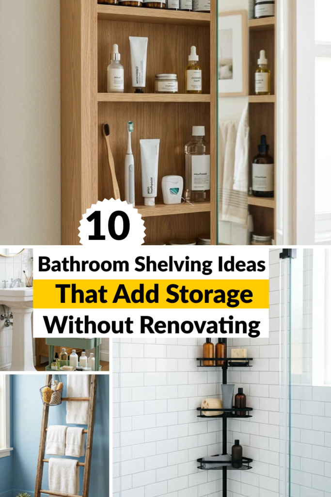 10 Bathroom Shelving Ideas That Add Storage Without Renovating