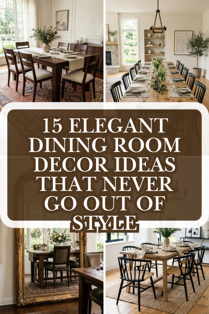 15 Elegant Dining Room Decor Ideas That Never Go Out of Style