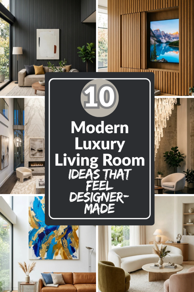10 Modern Luxury Living Room Ideas That Feel Designer-Made