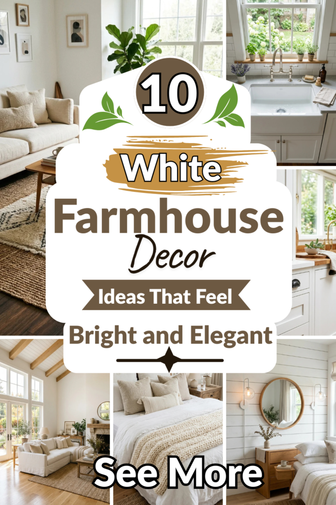 10 White Farmhouse Decor Ideas That Feel Bright and Elegant