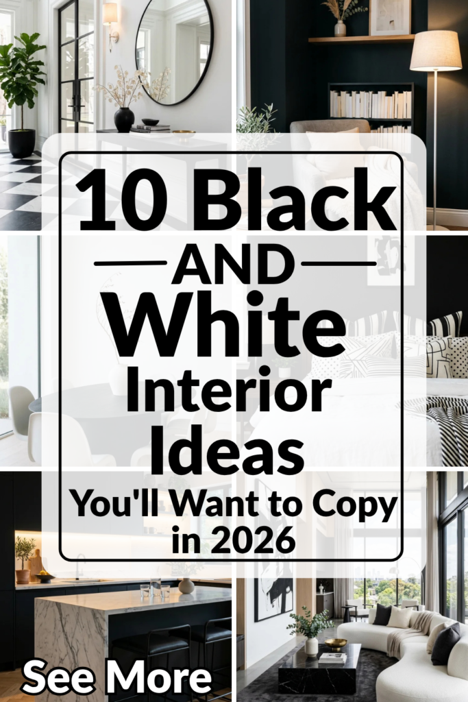 10 Black & White Interior Ideas You’ll Want to Copy in 2026
