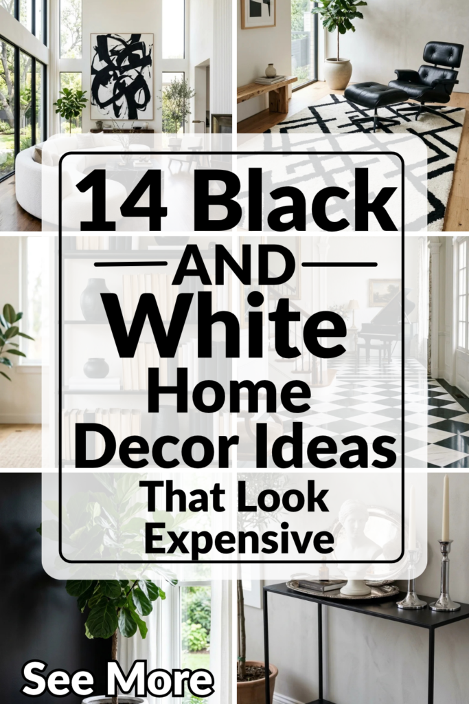 14 Black & White Home Decor Ideas That Look Expensive