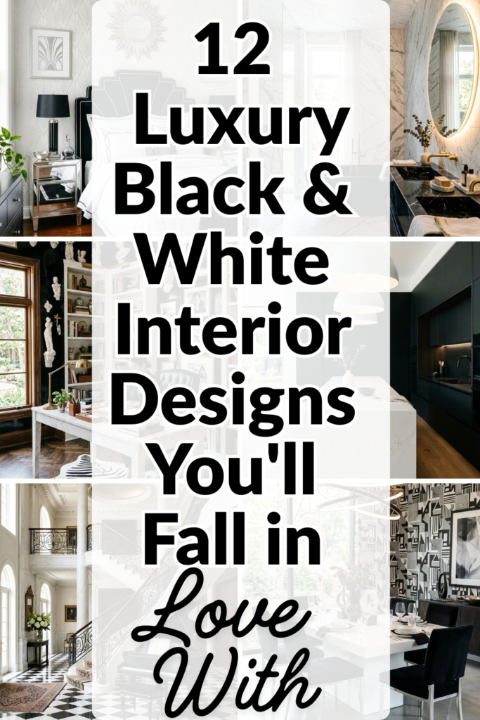 12 Luxury Black & White Interior Designs You’ll Fall in Love With