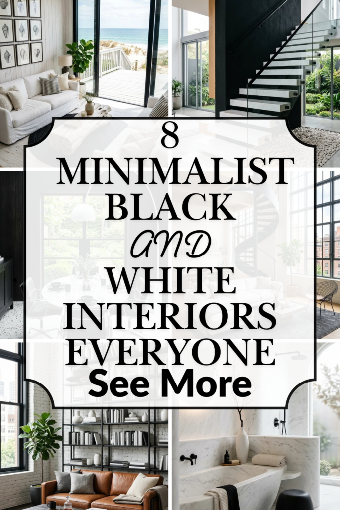 8 Minimalist Black & White Interiors Everyone Is Saving Right Now