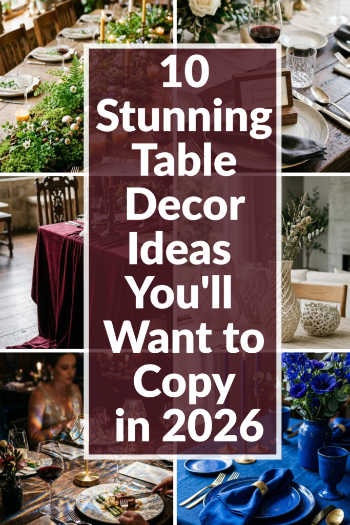 10 Stunning Table Decor Ideas You’ll Want to Copy in 2026