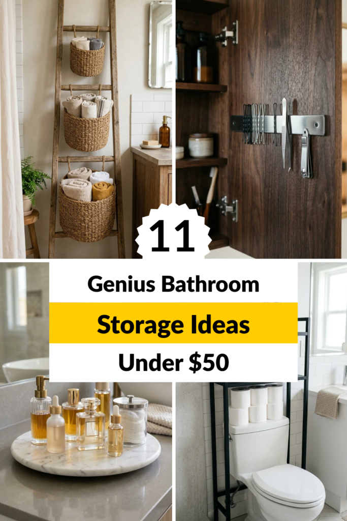 11 Genius Bathroom Storage Ideas Under $50