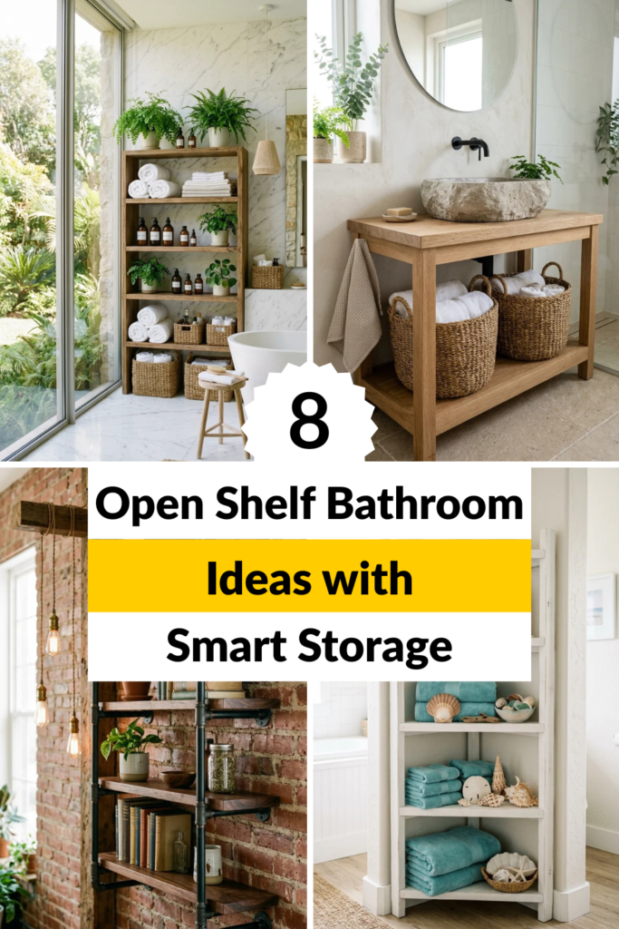 8 Open Shelf Bathroom Ideas with Smart Storage