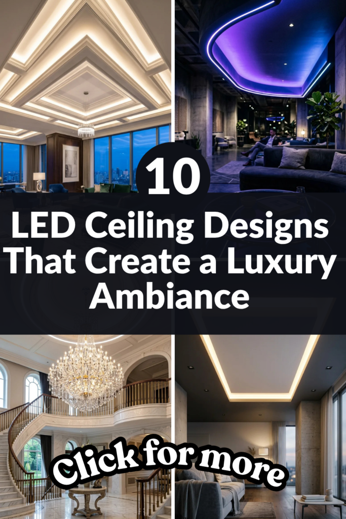10 LED Ceiling Designs That Create a Luxury Ambiance