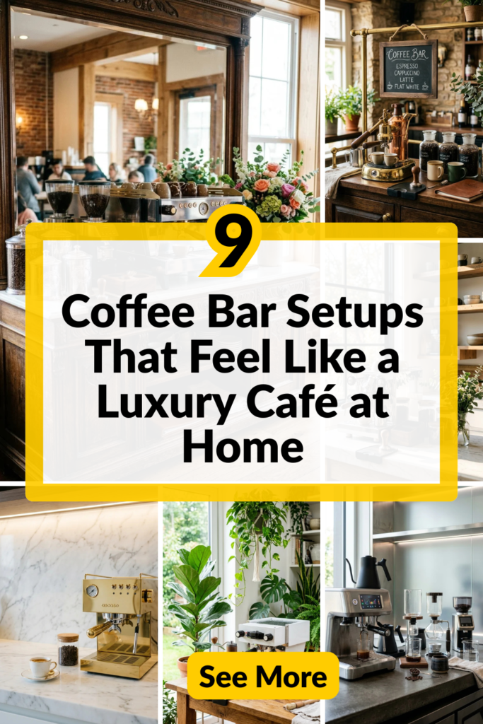 9 Coffee Bar Setups That Feel Like a Luxury Café at Home
