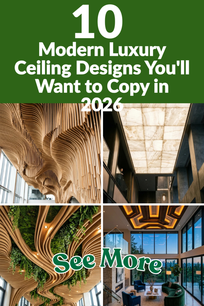 10 Modern Luxury Ceiling Designs You’ll Want to Copy in 2026